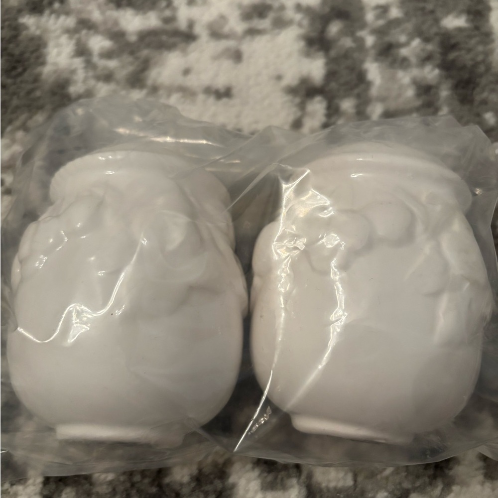 White Ceramic salt and pepper shakers